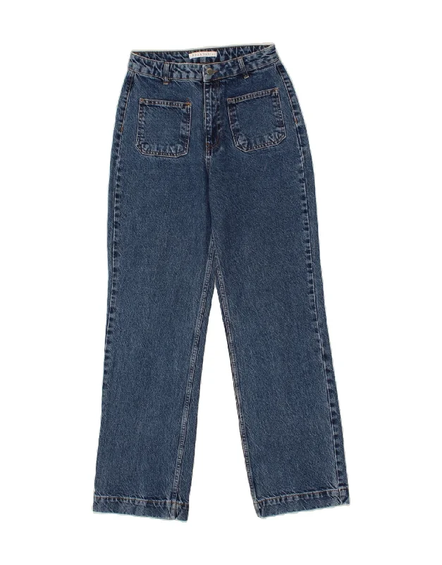 VINTAGE Womens Straight Jeans UK 10 Small W27 L31 Blue Cotton Trendy Plus Size Jeans VINTAGE Womens Straight Jeans UK 10 Small W27 L31 Blue Cotton Trendy Plus Size Jeans