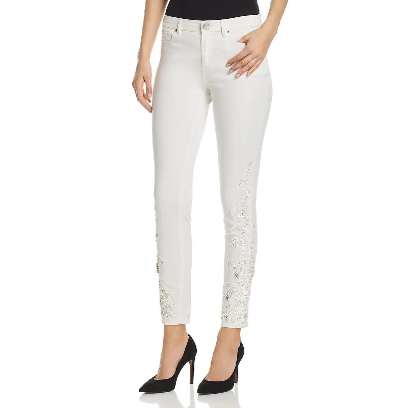 Womens Denim Embellished Skinny Jeans Casual Skinny Fit Jeans
