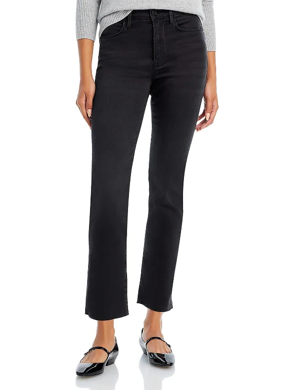Womens High Rise Denim Straight Leg Jeans Comfortable Straight-Legged Denim