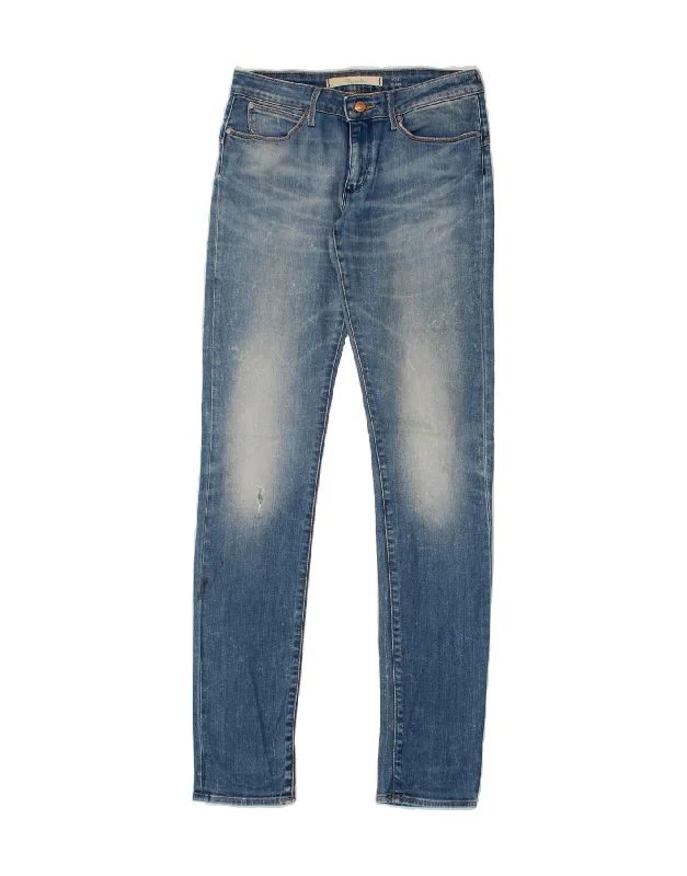WRANGLER Womens Molly Skinny Jeans W29 L34 Blue Cotton Fashionable Straight Cut Jeans WRANGLER Womens Molly Skinny Jeans W29 L34 Blue Cotton Fashionable Straight Cut Jeans