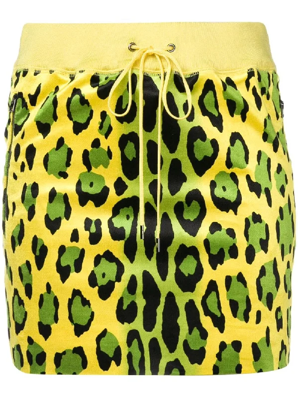 jaguar-print skirt high waist skirt