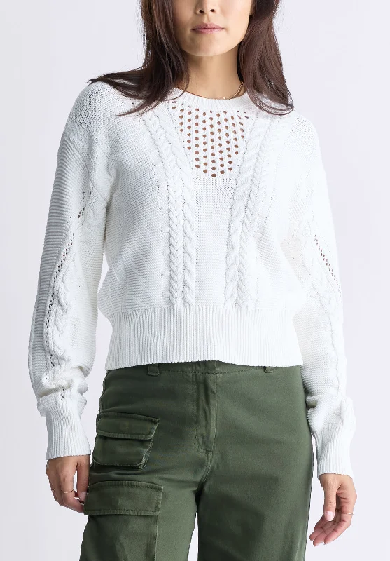 Camellia Women's Cable Knit Sweater, Wood Ash - SW0072F Hooded Sweater Collared Sweater Shawl Collar Camellia Women's Cable Knit Sweater, Wood Ash - SW0072F Hooded Sweater Collared Sweater Shawl Collar