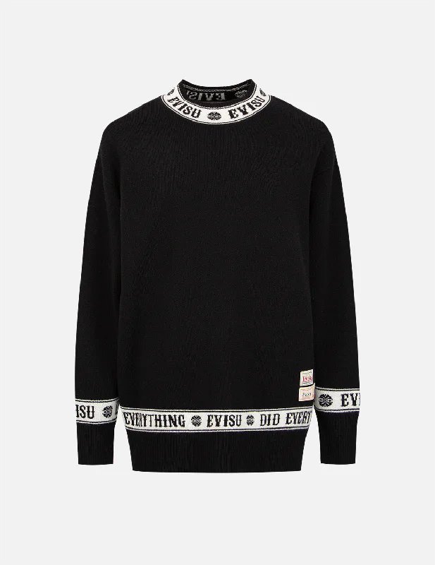 Logo and Kamon Jacquard Knitted Sweater Nylon Fabric Polyester Fabric Spandex Fabric Logo and Kamon Jacquard Knitted Sweater Nylon Fabric Polyester Fabric Spandex Fabric