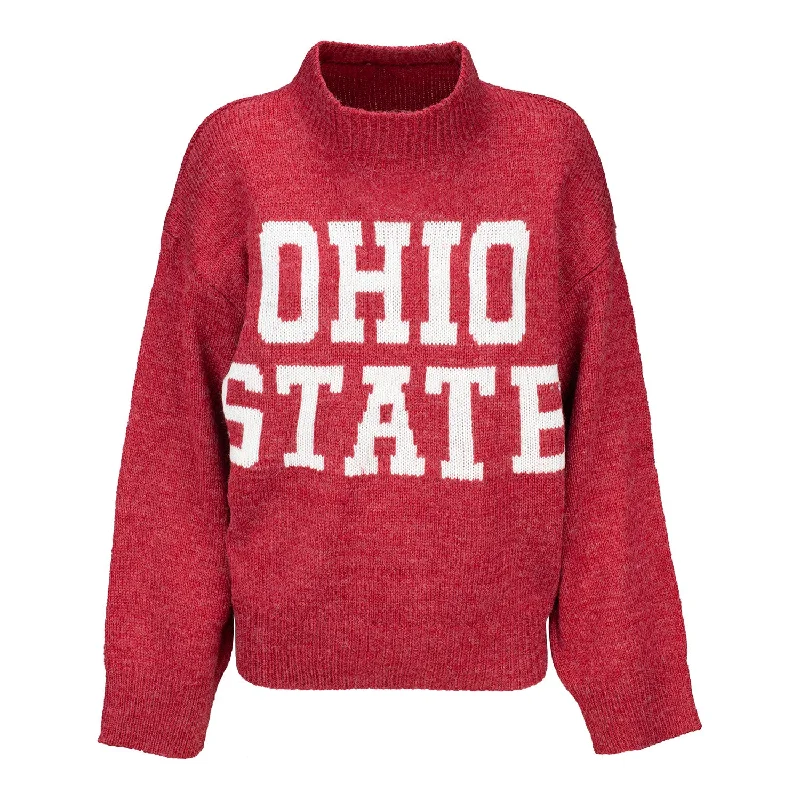 Ladies Ohio State Buckeyes Scarlet Crew Turtleneck Sweater Machine Wash Dry Clean Hand Wash Ladies Ohio State Buckeyes Scarlet Crew Turtleneck Sweater Machine Wash Dry Clean Hand Wash