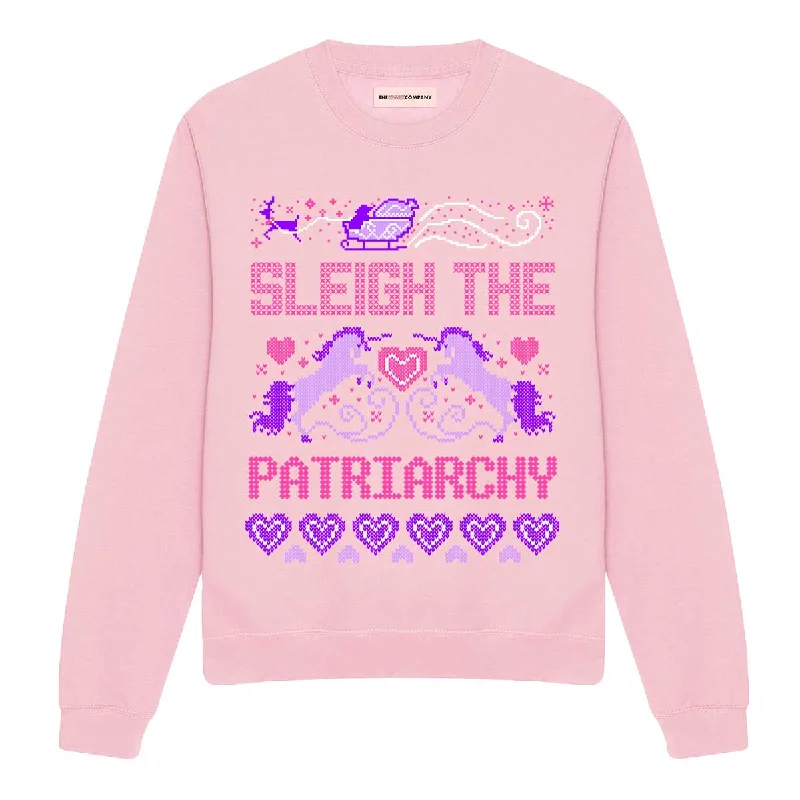 Sleigh The Patriarchy - Ugly Christmas Jumper Chenille Fabric Brocade Fabric Lace Fabric Sleigh The Patriarchy - Ugly Christmas Jumper Chenille Fabric Brocade Fabric Lace Fabric